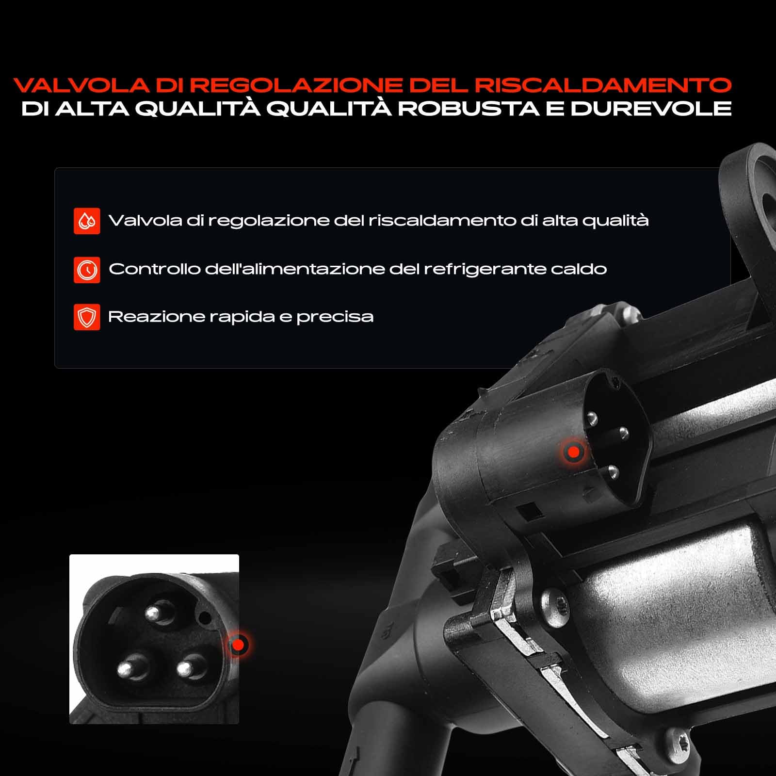 Frankberg Valvola di regolazione del refrigerante Valvola di riscaldamento Compatibile con Serie 5 E34 2.5L Serie 8 E31 5.0L Serie 7 E32 3.0L Serie 5 E34 2.0L Serie 7 E32 3.4L Replace# 64118391417