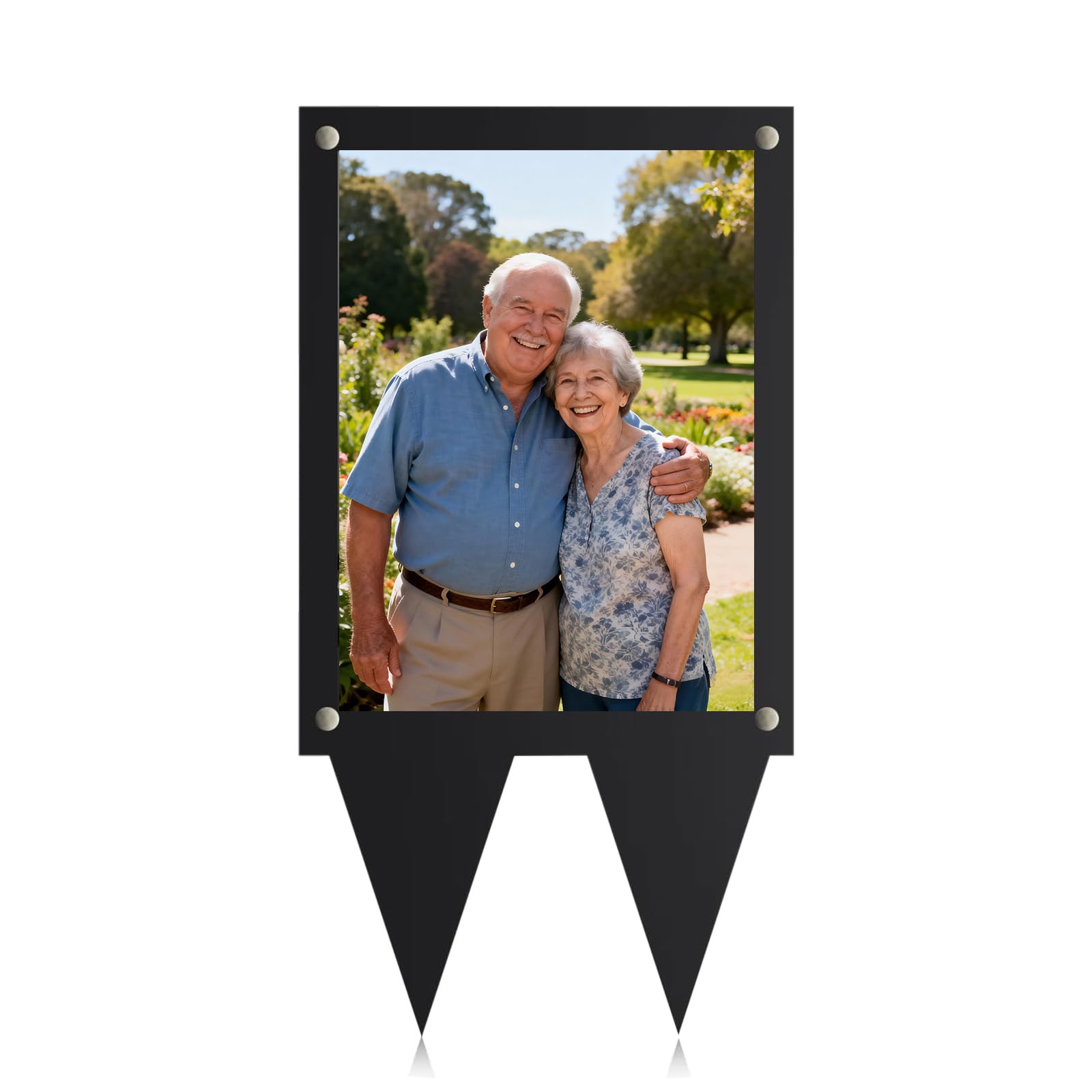 Lollutdotu 5X7 Waterproof Picture Frame for Grave, Cemetery Decorations for Grave, Grave Decoration for Cemetery, Vertical Clear Outdoor Acrylic Picture Frame for Grave Memorial Sympathy Gifts 1 PCS