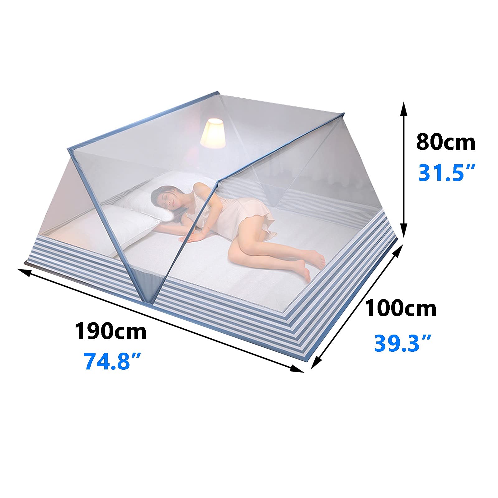 Mosquitera Mosquitera Plegable, mosquitera de Gran Espacio para Adultos/niños, mosquitera portátil para Exteriores (tamaño: 100x190x80cm)