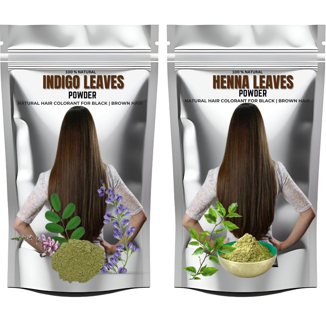 (50 GRAM) Natural Indigo and Henna Powder For Black Hair | Natural Hair Coloring| No Added Colors or Preservatives, Avuri Akulu, Indigofera Tinctoria, Henna Powder-image-42