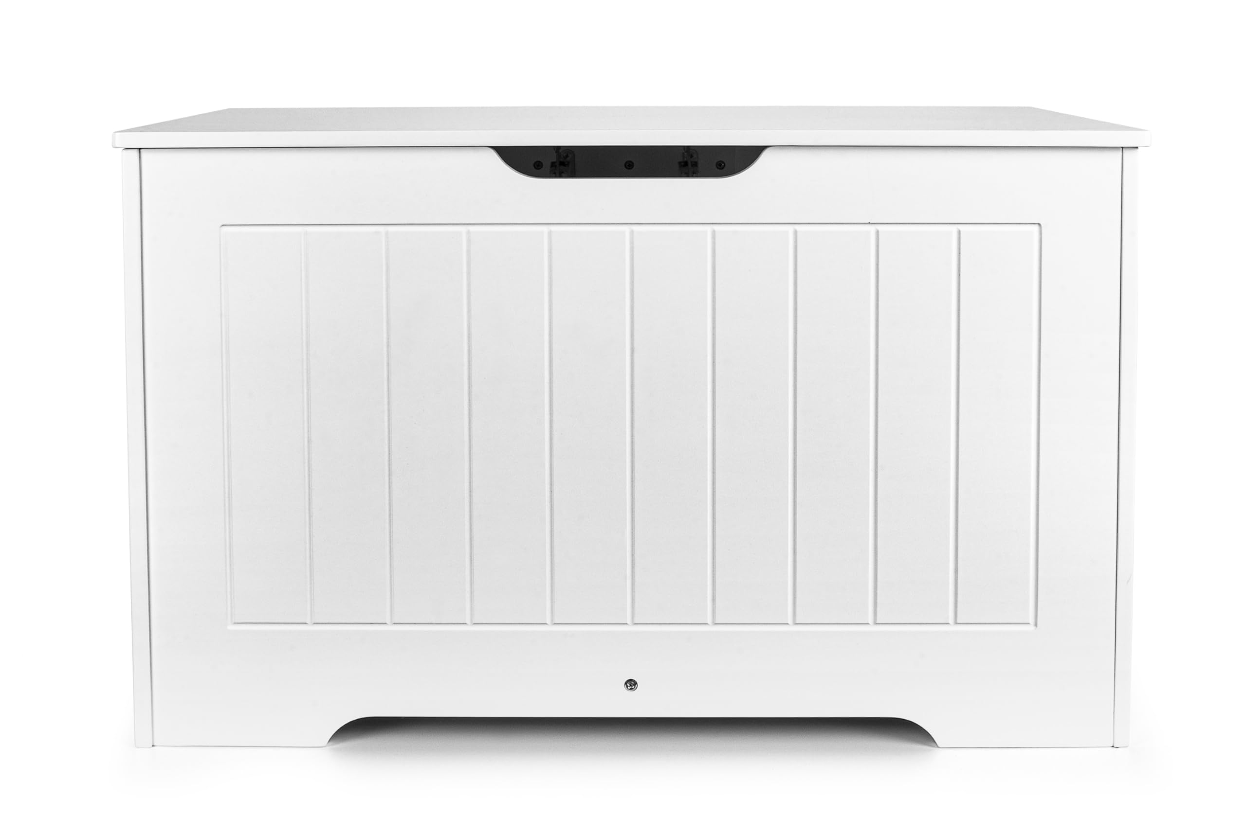 leomark Contenitore porta giochi per bambini - DECORIA, Mobili per camera dei bambini oppure scuola materna, Cassapanca Bianco, Dimensioni: 76 x 40 x 48 cm (altezza).