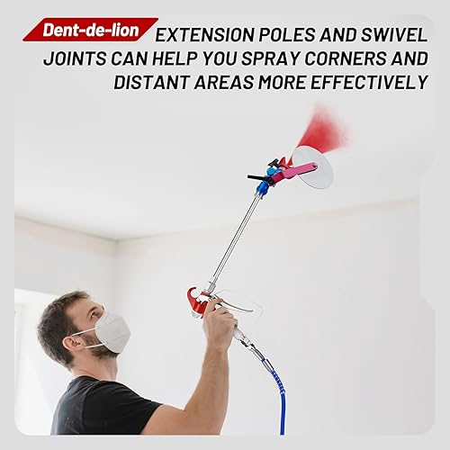 Miniatura 8 de Kit de 22 pistolas pulverizadoras de pintura sin aire para pintura de casas, pistola de pulverización sin aire con 6 puntas de pulverización