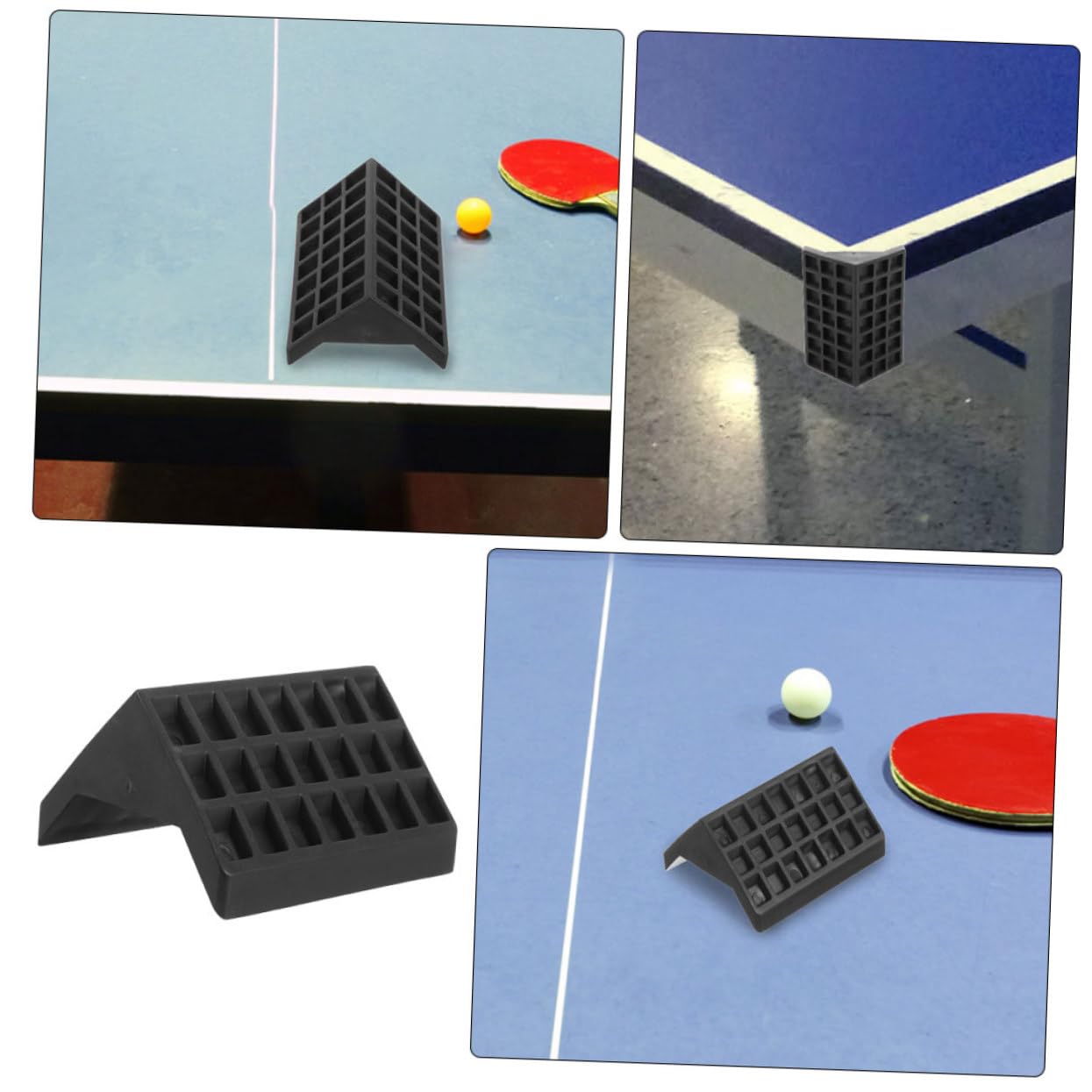 TOYANDONA 3 Set Tavolo Pong con Angolari Protezione Resistente Facile Installare Nera Estende La Durata del Tavolo Tennis 4 * 3