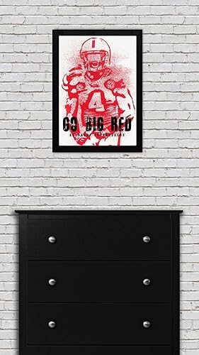 Miniatura 8 de Nebraska Cornhuskers Art Print Gift (Big Red Husker)