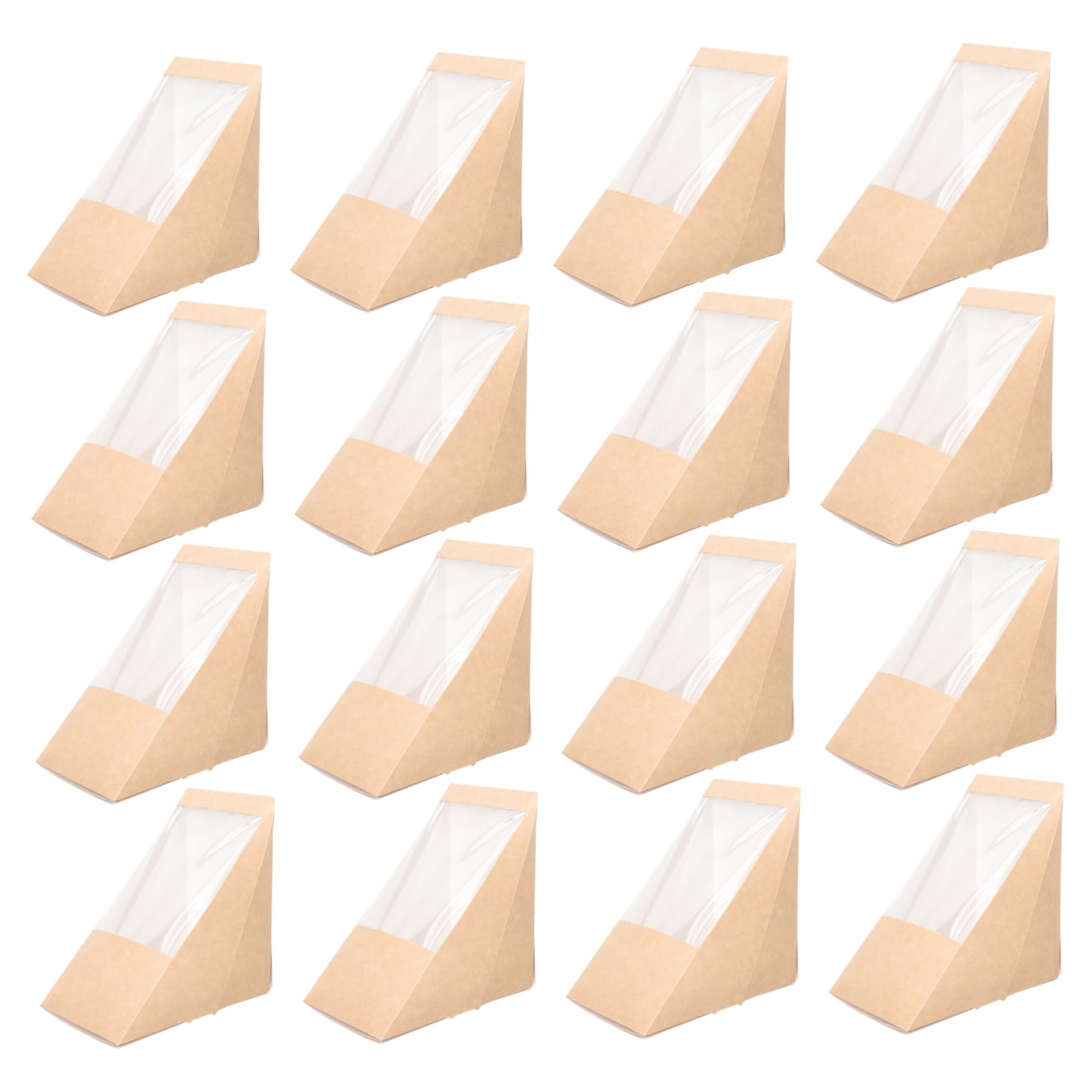 iplusmile 100pièces Lot De Boîtes à Sandwich Triangulaires Papier Pour Emporter Gâteaux Et Desserts