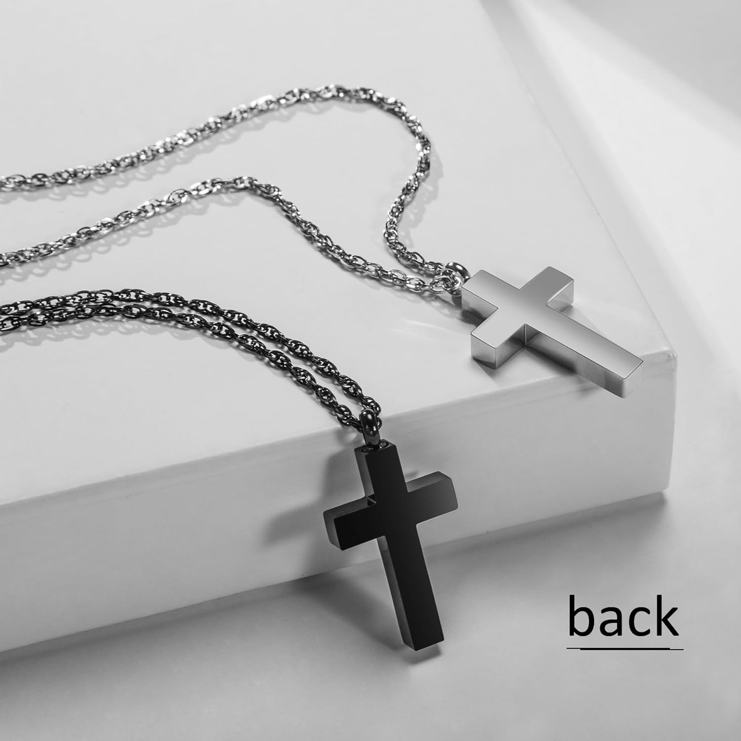 Cremation Cross Necklace for Ashes Cross Urns Locket Pendant Ashes Holder Stainless Steel Memorial Jewelry-With Me Always - Image 4