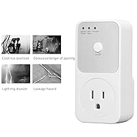 Vista 8 de Protector de voltaje para refrigerador, enchufe de relé, rango de 80 V-150 V, retardo de 5 a 6 minutos, material de PC, enchufe estadounidense