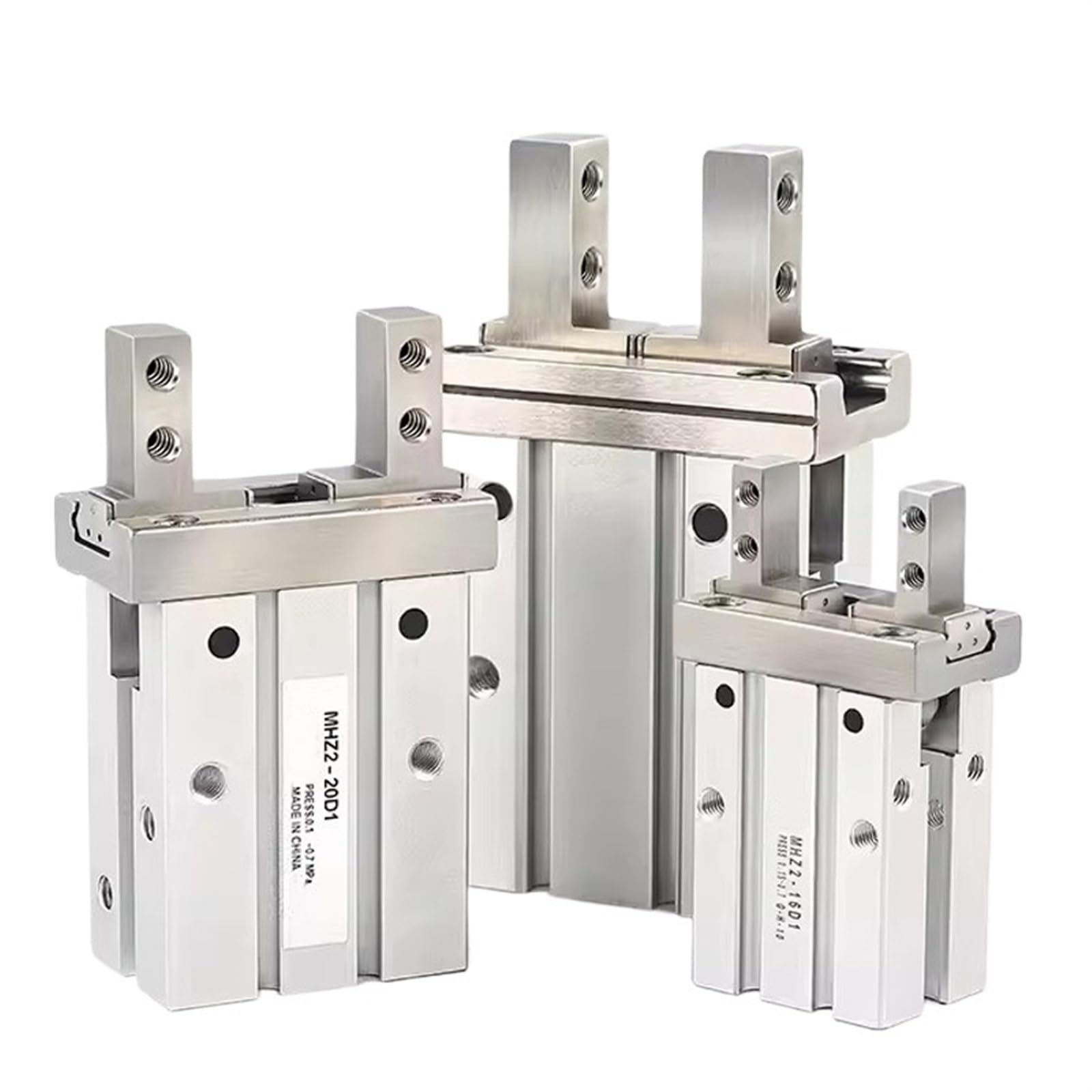 Cilindro neumático MHZ2-16D y pinza de agarre de aire con dedos de aluminio