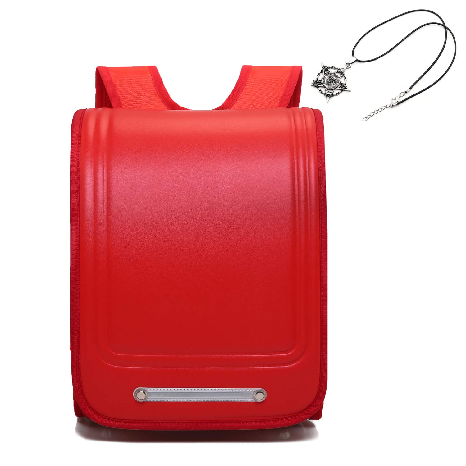 Randoseru Schulrucksack für Jungen und Mädchen, wasserdicht, PU, Rot