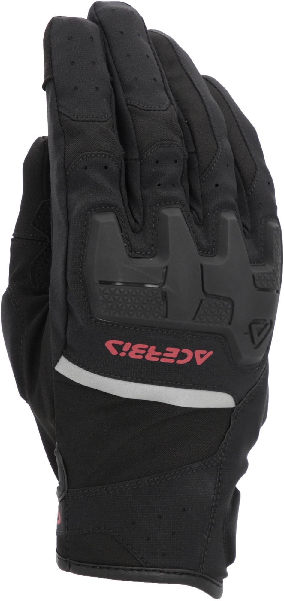 Acerbis X-Street WP wodoodporne rękawice motocyklowe, czarny/czerwony, L