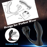 Vista 5 de Blended Climax Masajeador de próstata Vibrador para el pene Masculino Adulto Juguetes Sexuales para Hombres, Control Remoto Vibrador Consolador Anal