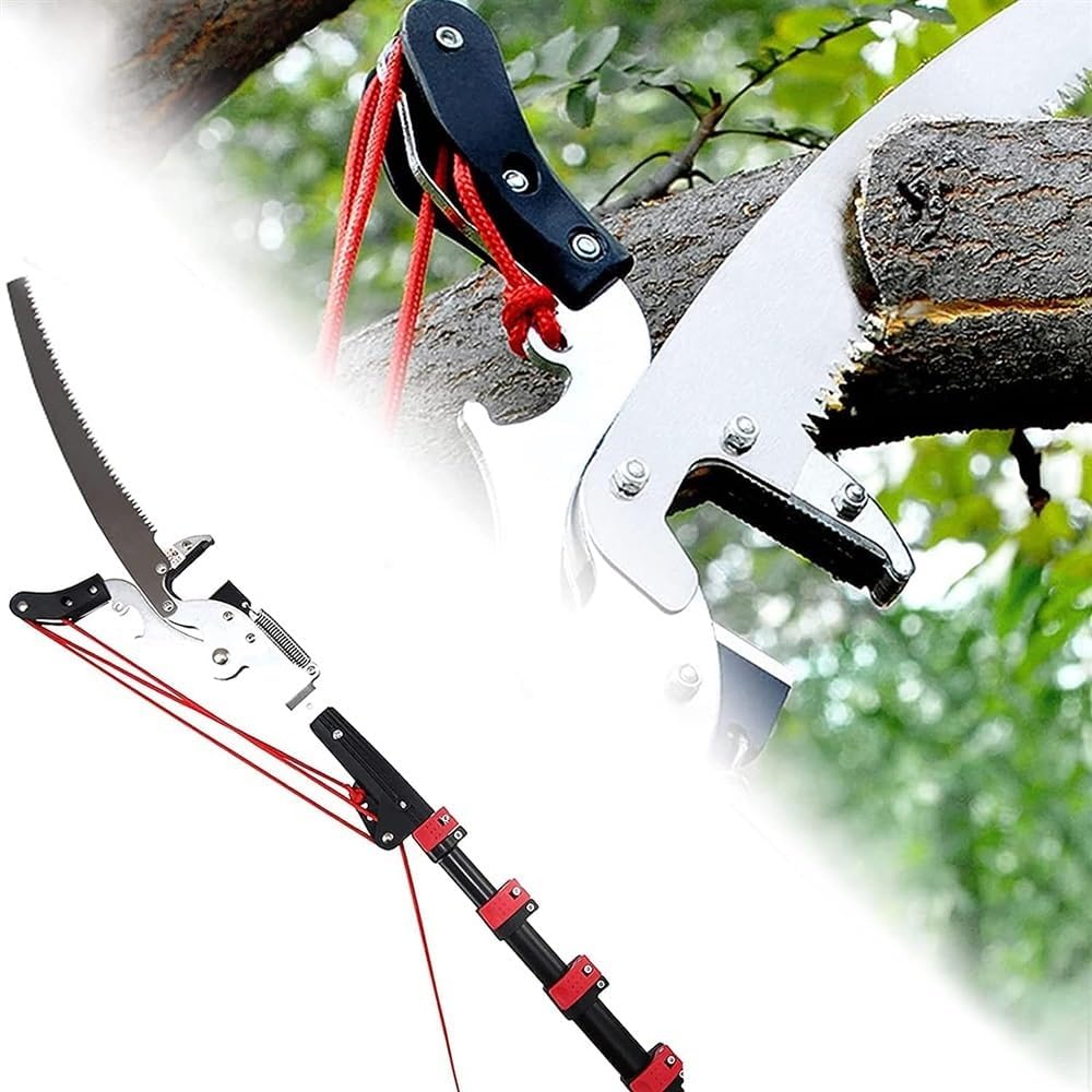Manual Pole Saws Extendable Tree Pole Pruner,Telescopic Pole Saw Extendable,for Trimming Branches and Leaves (Size : 24FT)