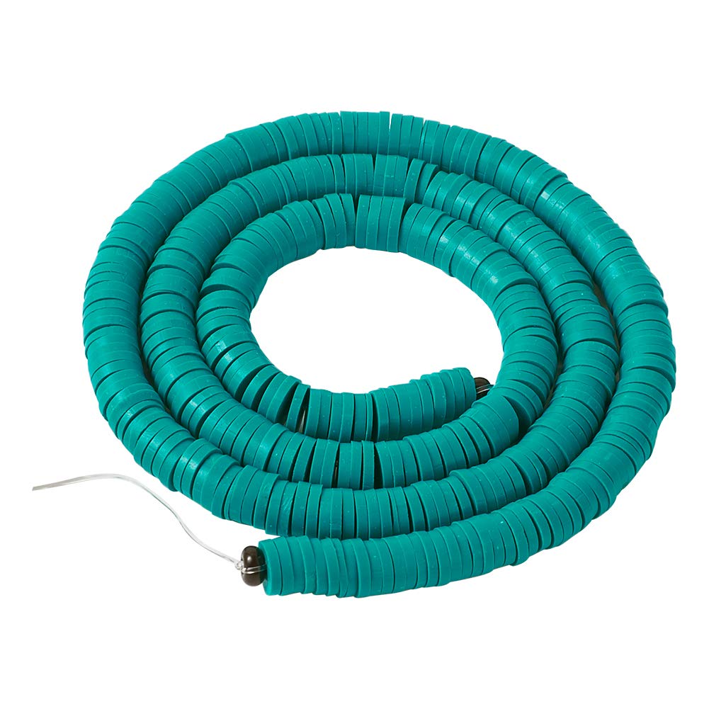 Boutigem 6mm Clay Beads 380~400Pcs Handmade Polymer Beads Heishi Spacer Beads for Bracelet Necklace Making, Dark Cyan