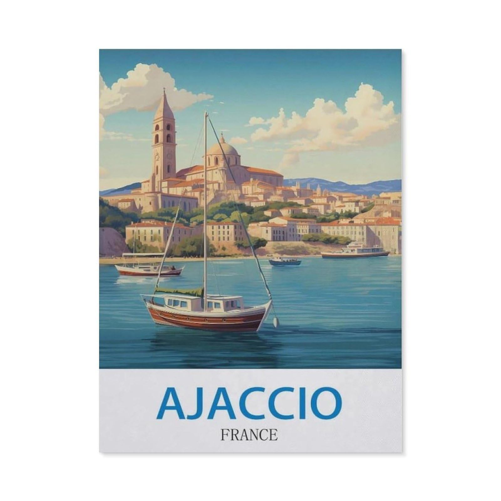 YYHMKBYY，Jigsaw Puzzle 1000 Pieces for Adults，Ajaccio France，Teens Boys Girls Puzzles Difficult Challenging Puzzle for Party Games Kids Family Friends（75x50cm）-P29