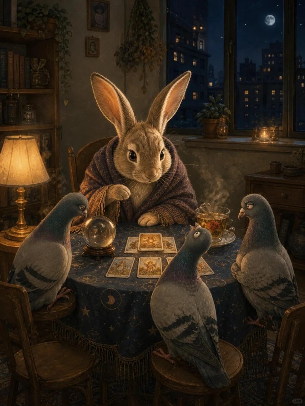 Henypt Cross Stitch Kit Rabbit and Pigeon Animal DIY Needlepoint Set for Beginners The Elderly with Accessories Handmade DIY/Gifts 14CT 80x100cm