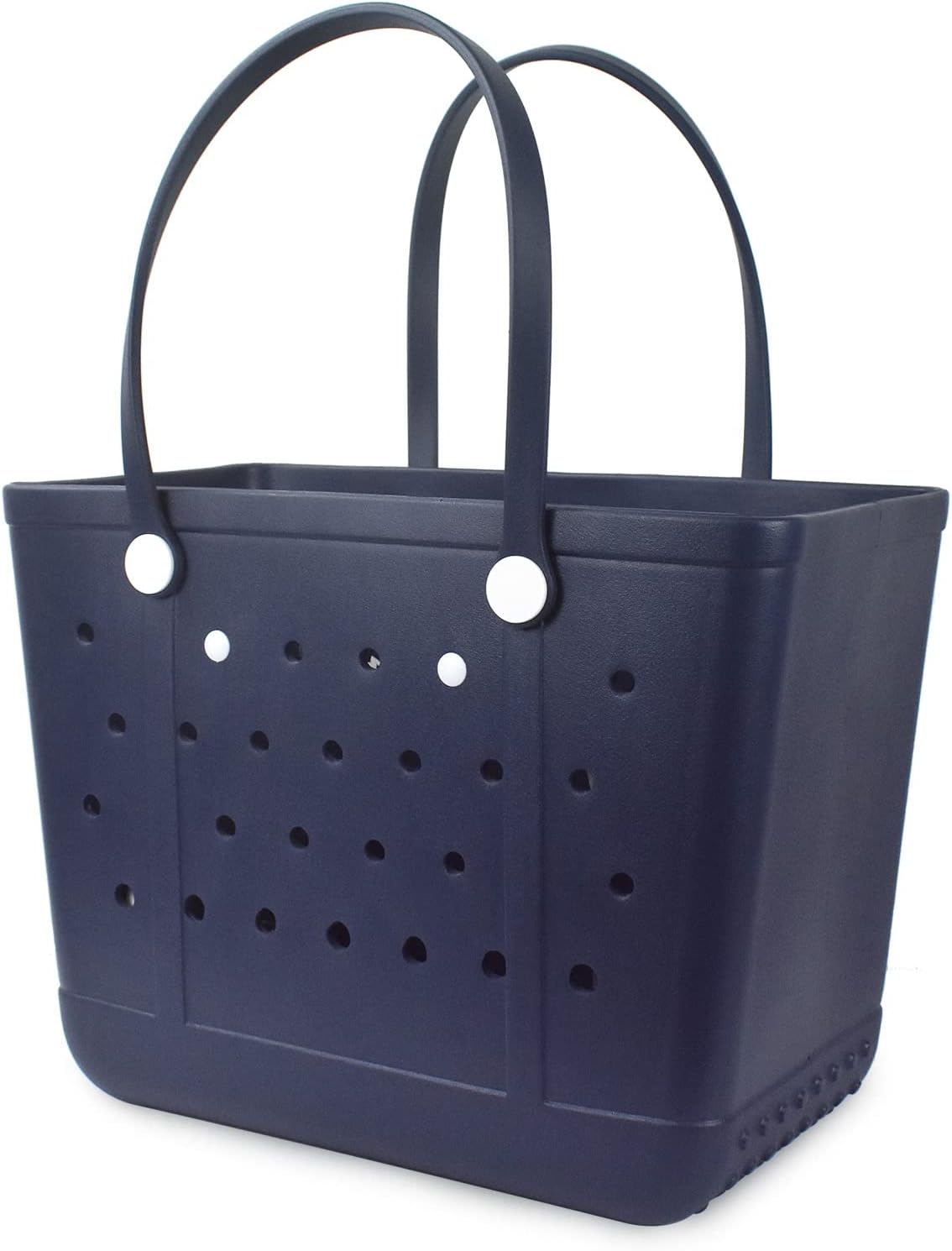 Lightweight Rubber Beach Bag X-Large Waterproof Washable Tote Bag Dark Blue