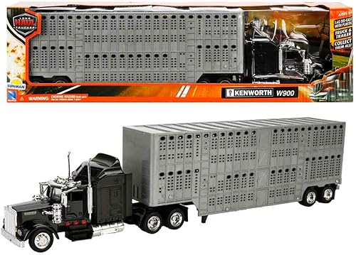 1/43 D/C Kenworth W900 Pot Belly - Remolque de ganado