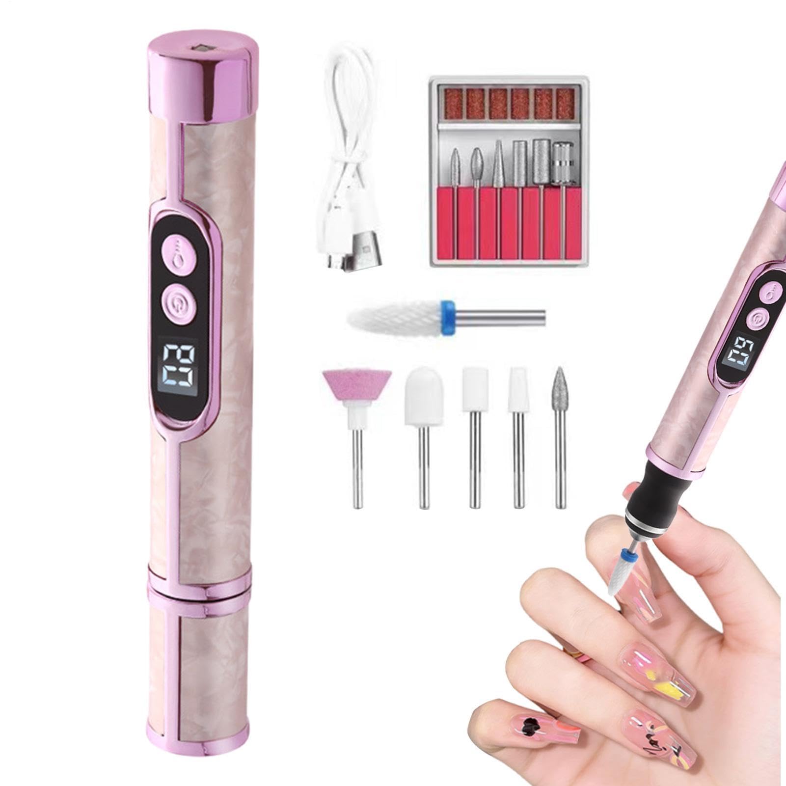 Trapano per Unghie Elettrico Velocità Regolabile e Silenzioso | Kit di Precisione per Unghie per Manicure, Pedicure, Limatura e Lucidatura