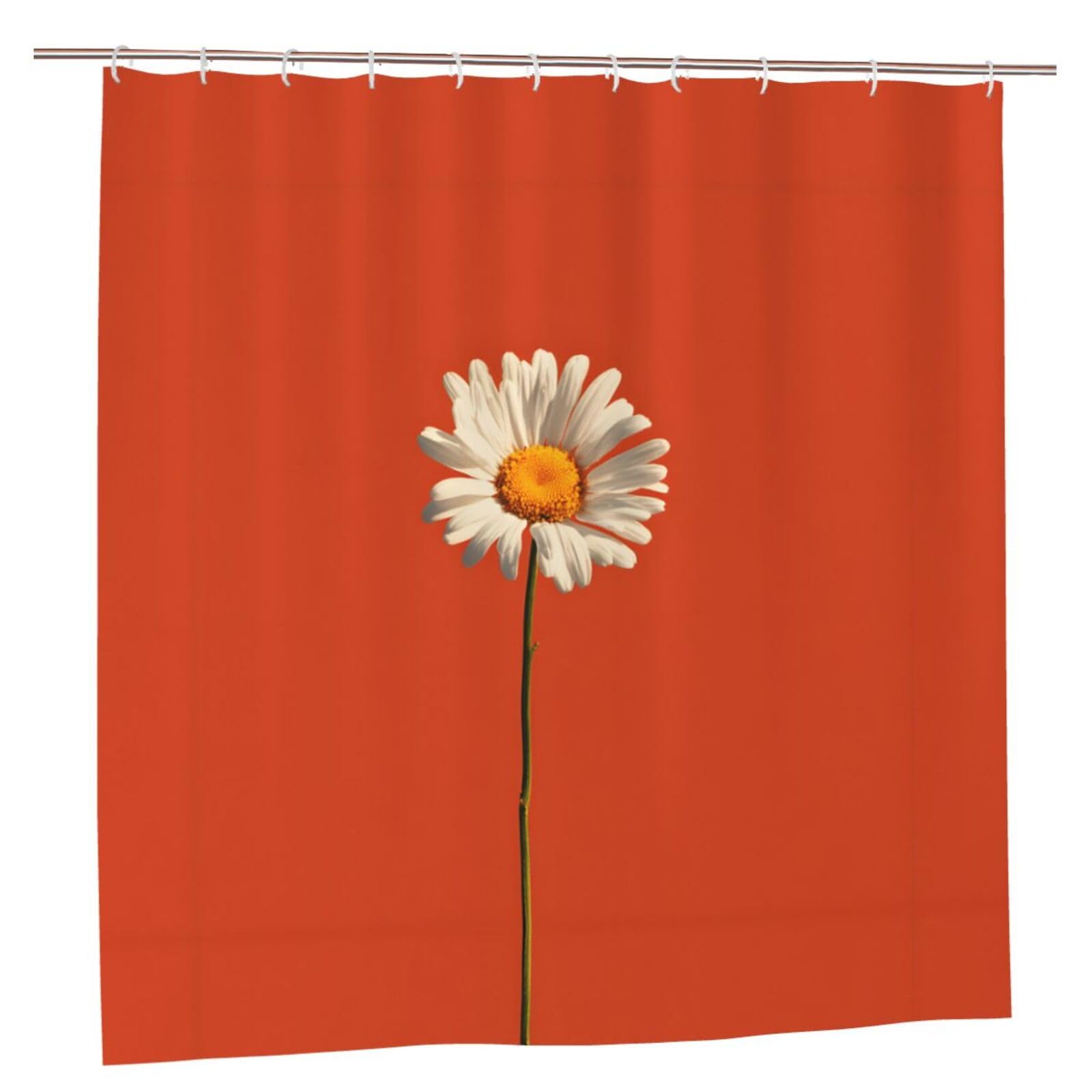 Rideau de douche 183x183 cm avec imprimé floral et 12 crochets
