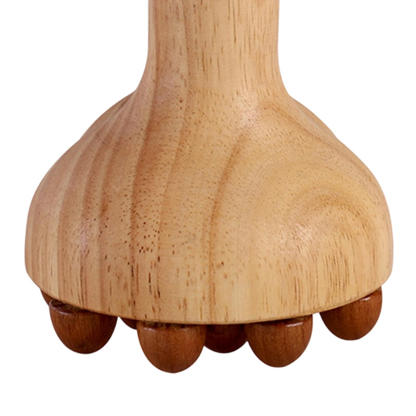Meridian-Massagebürste für den Körper Holz-Handstimulator Mit 12 Kugeln