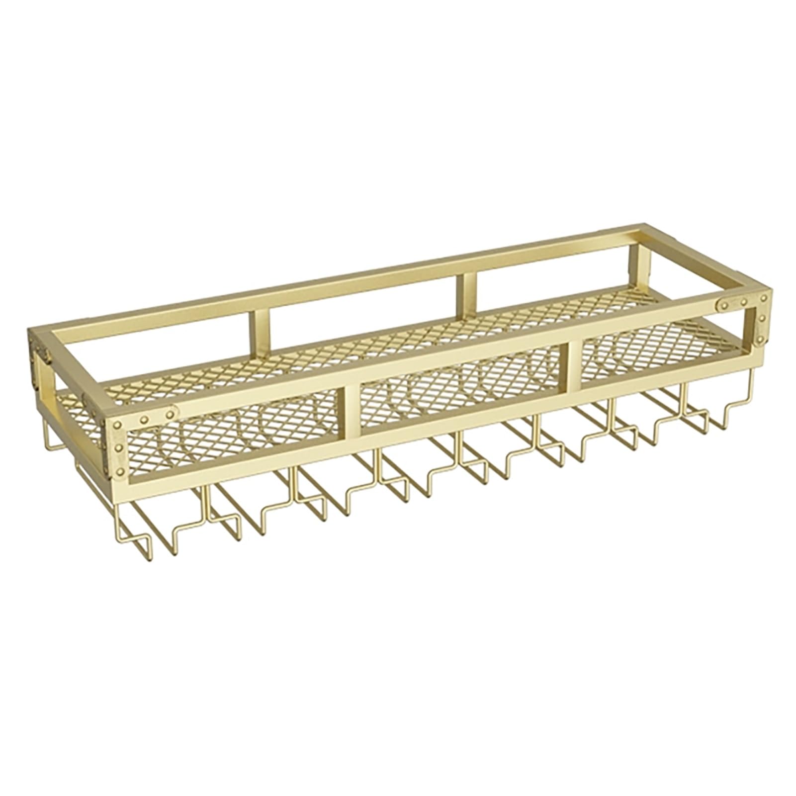 Porte-bouteilles muraux industriels or pour salon et bar chic