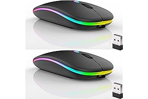 2 Pack Wireless Bluetooth Mouse for Laptops and Computers