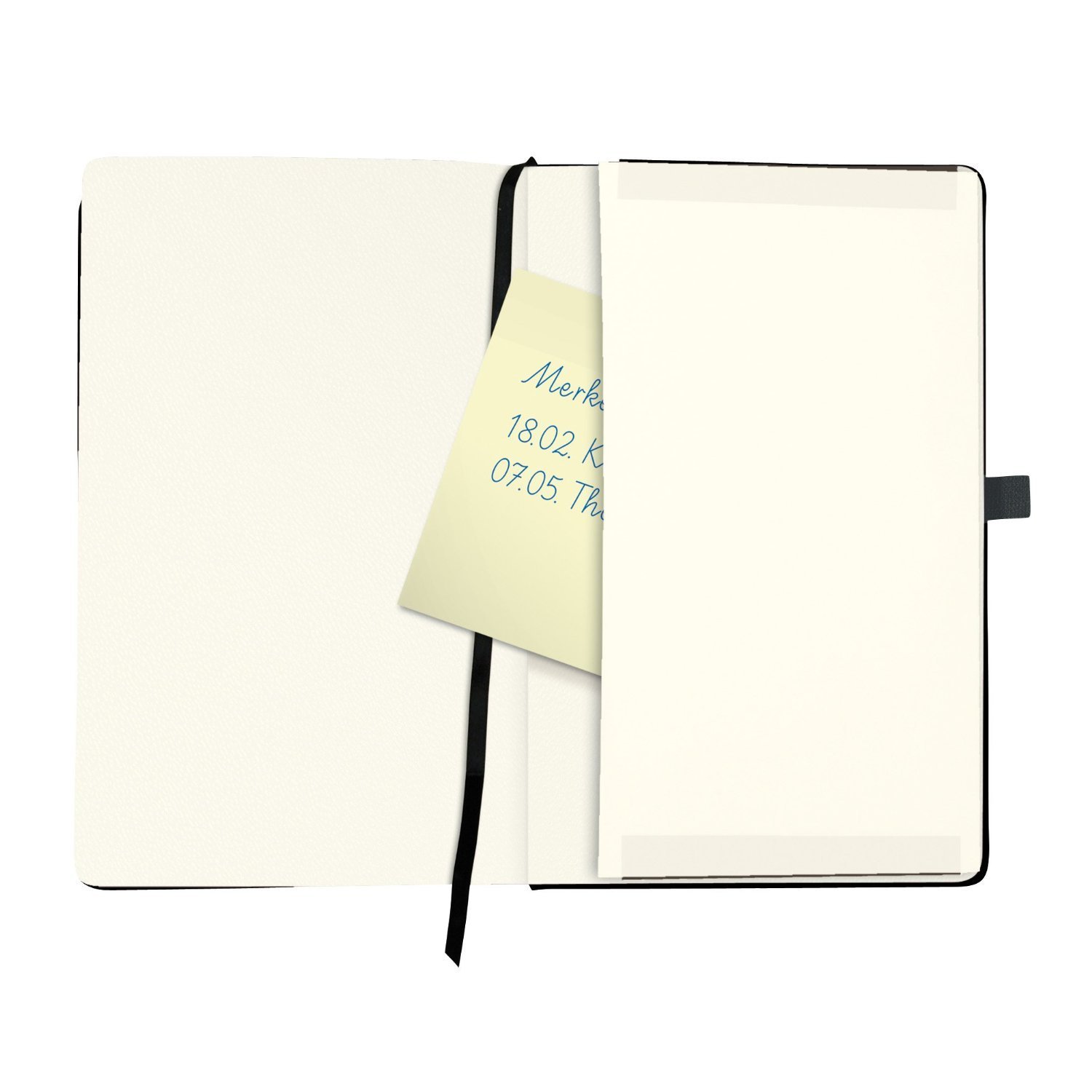 Herlitz my.book Classic 11369790 Lot de 4 carnets de notes A5 96 pages blanches Noir