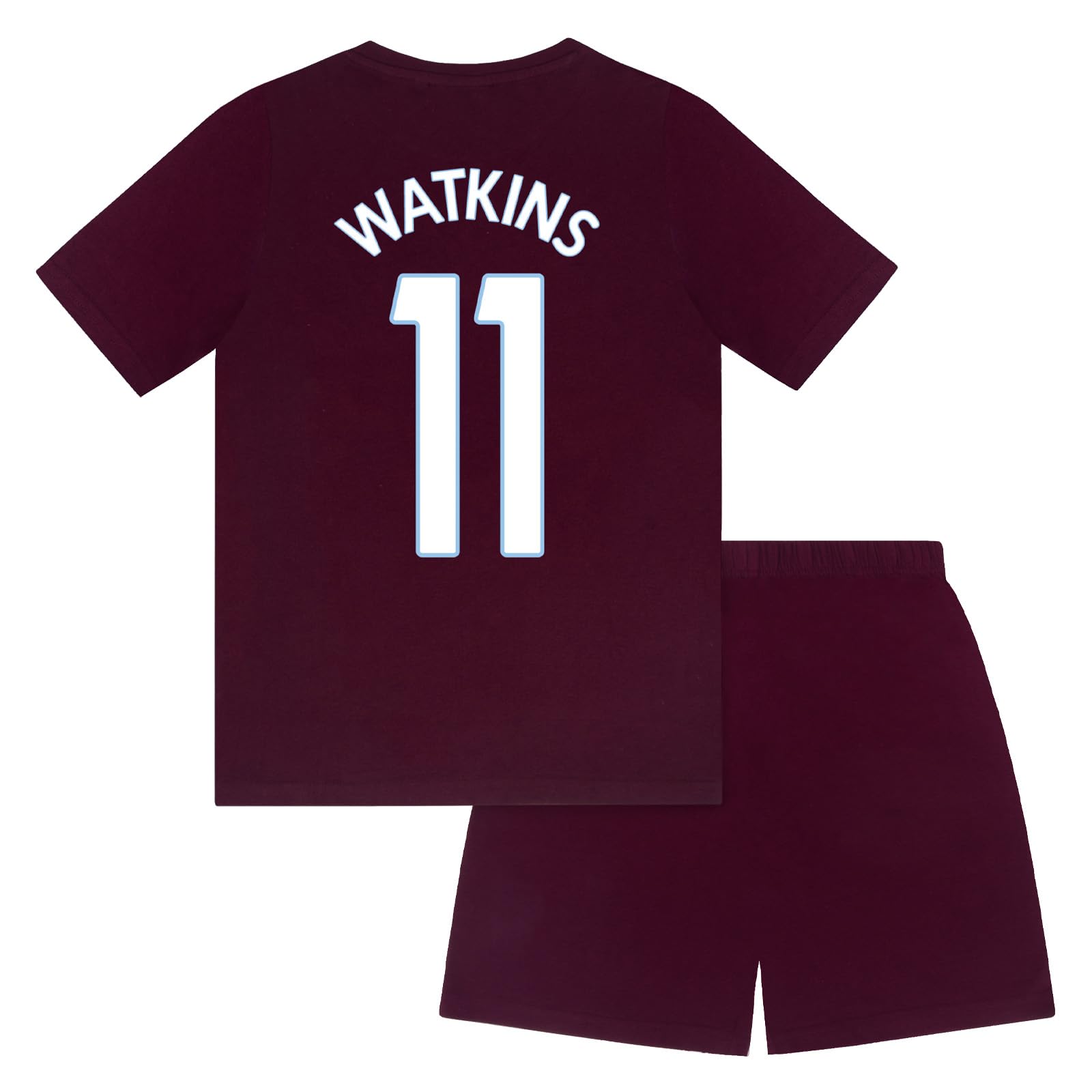 Aston Villa Boys Claret Watkins Short Pyjama Watkins 11 Claret 10-11 Years