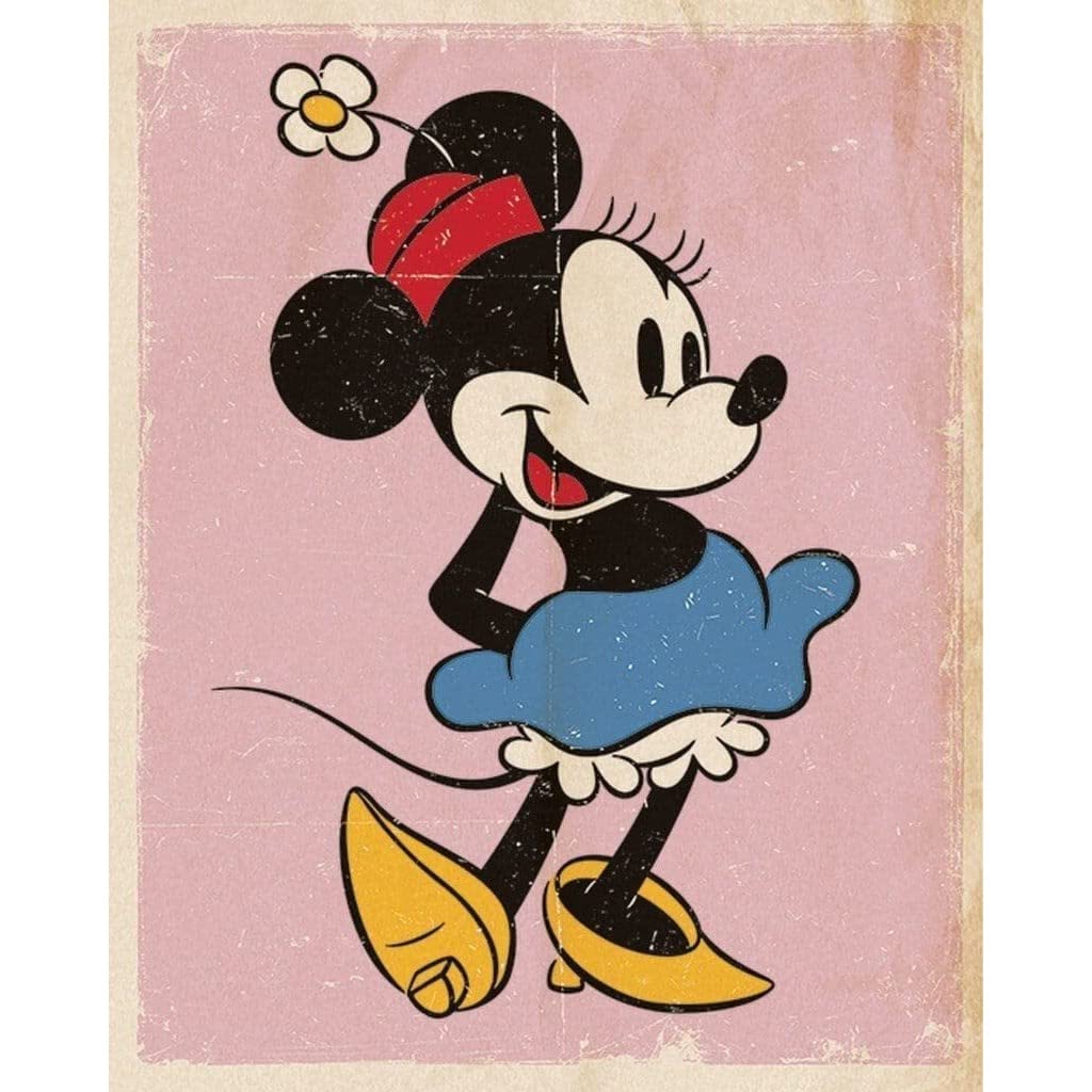 Pyramid International "Retro Minnie Mouse Mini Poster, Multi-Colour, 40 x 50 x 1.3 cm