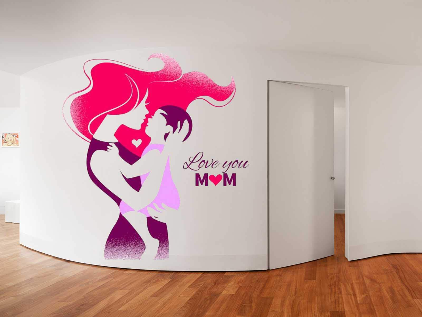 K-14 L MOTHER and CHILD LOVE Wall Sticker