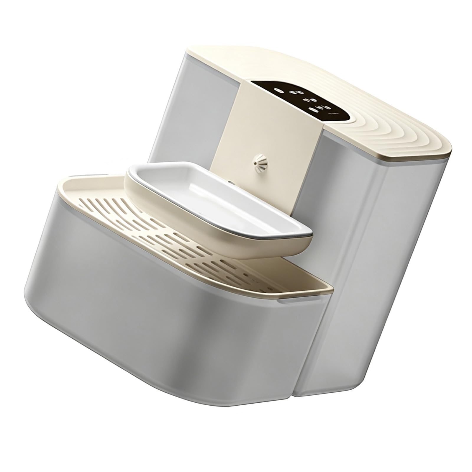 Dispensador automático de agua para perros y gatos, color blanco leche