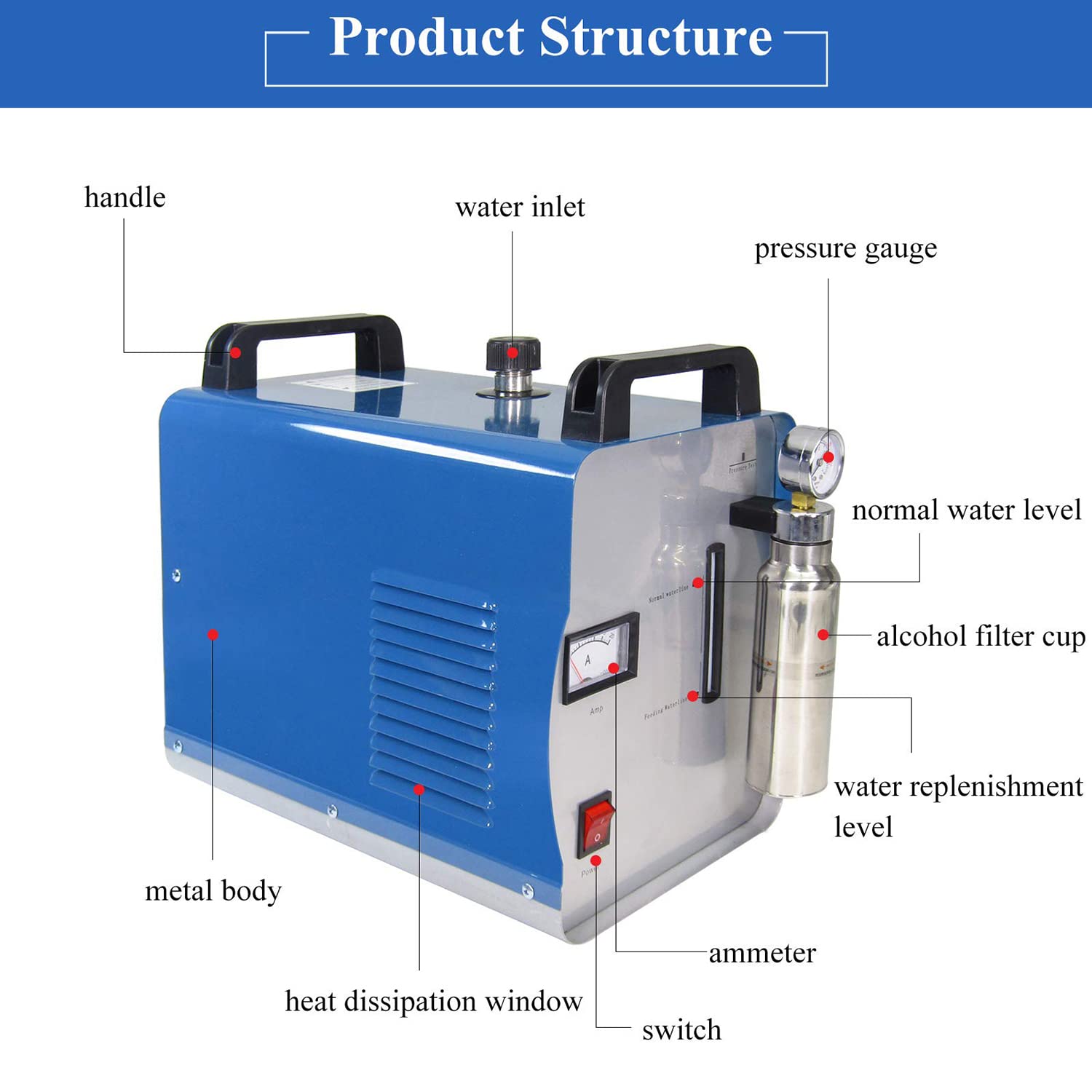 Lucidatrice A Fiamma Acrilica MXBAOHENG 75L/H - Saldatrice Idrogeno/Ossigeno 220V, Per Cristalli E Acrilico - Foto 11