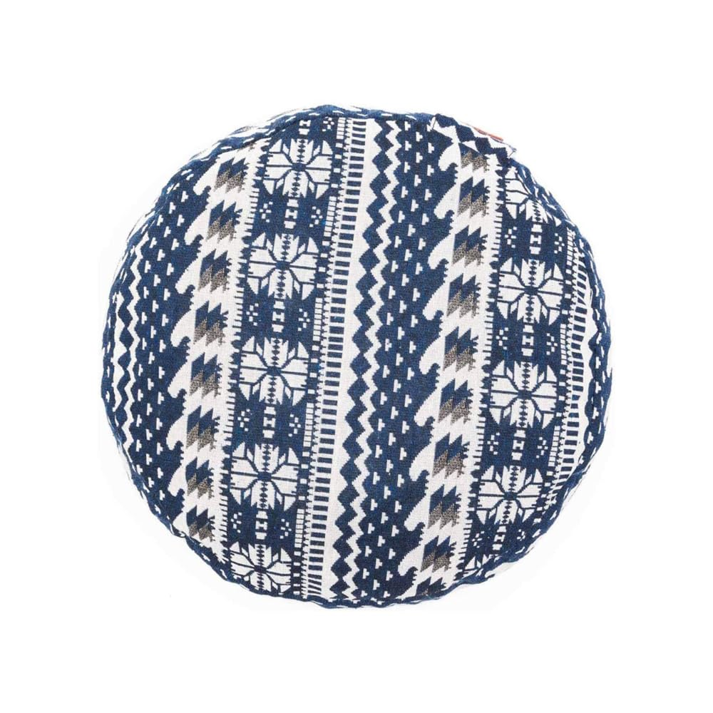 #DoYourYoga Okrągła tapicerka do jogi – poszewka nadająca się do prania, wypełnienie z ekologicznej łuski gryki (kod typu pojazdu), 30 x 15 cm, poduszka do jogi i medytacji - styl (1)