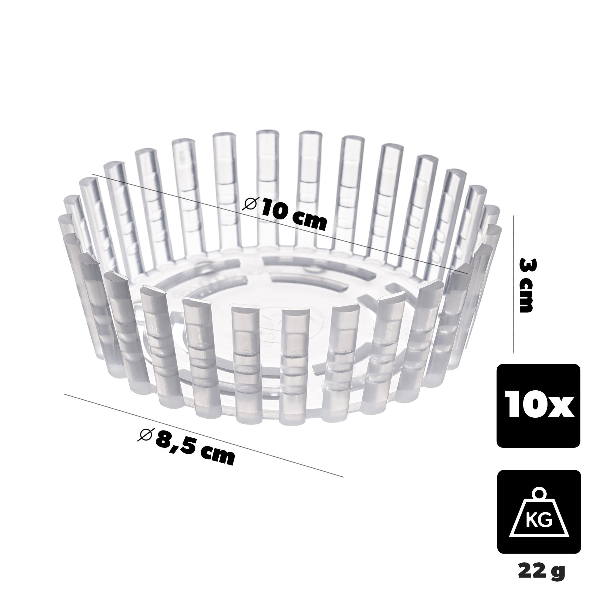 KADAX Juego de 10 Pesas de Fermentación fi 100 mm con Red para Tarros TO100 sin BPA