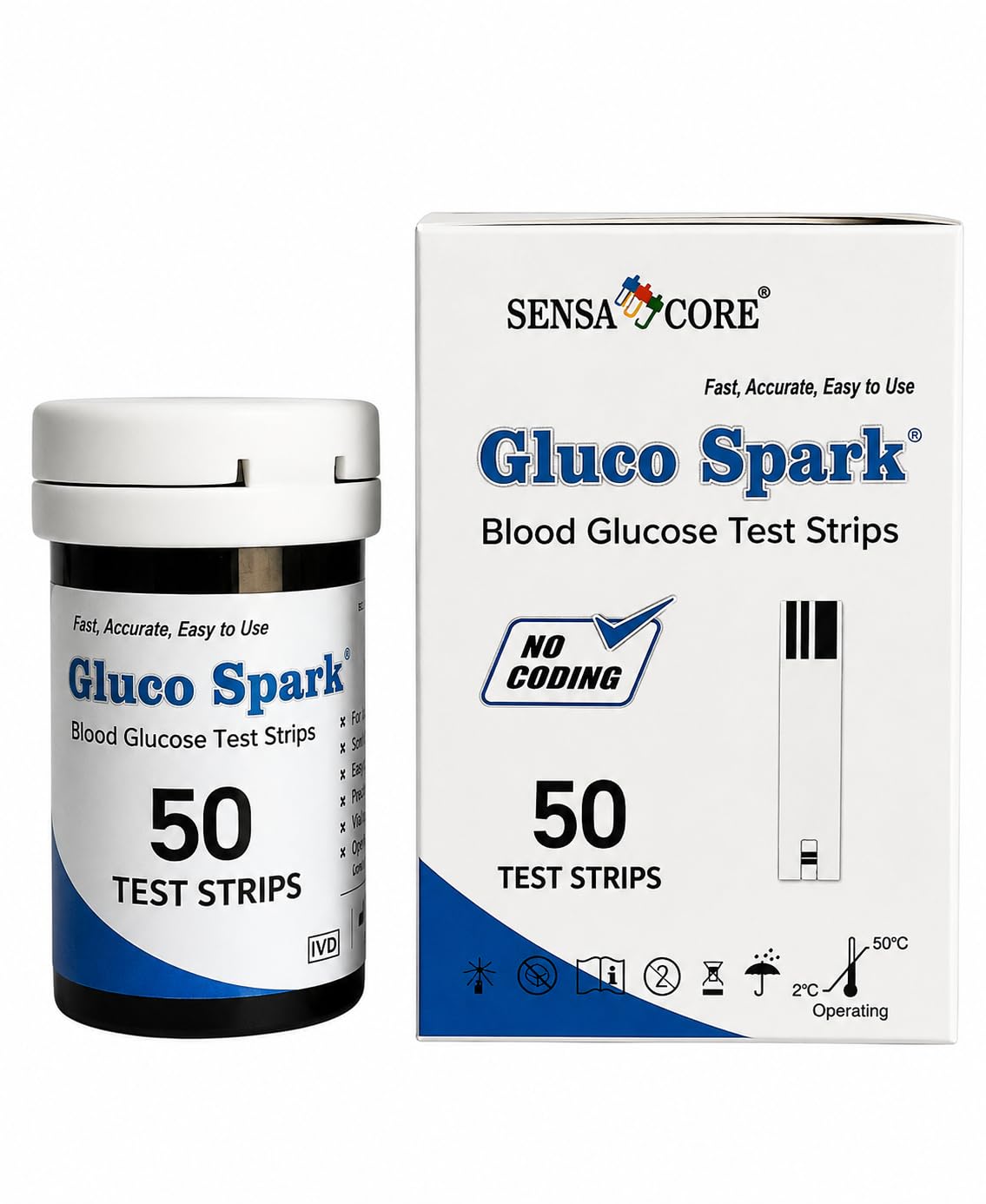 Gluco Spark Blood Glucose Test 50 Strips-image-41