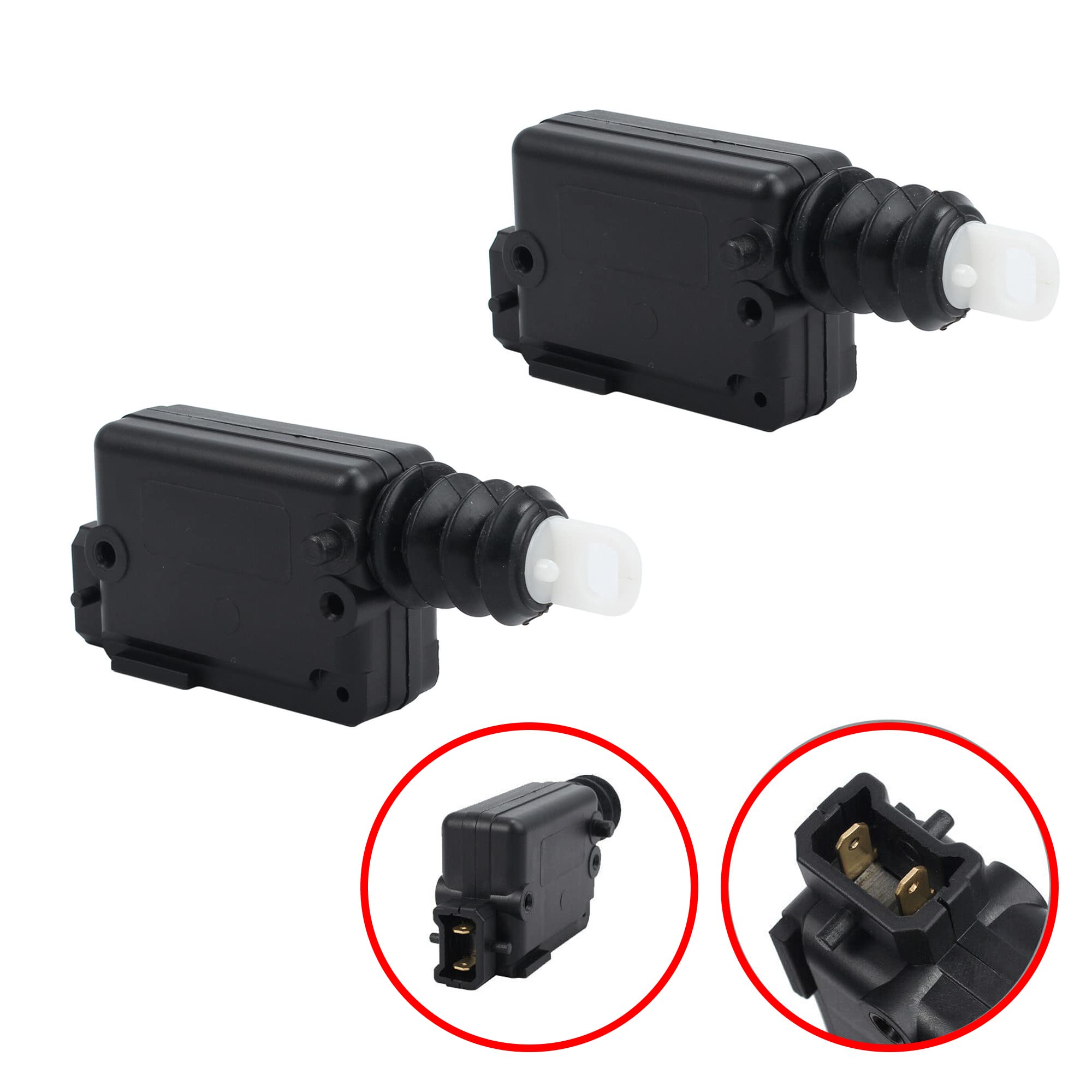 Partsline (Lot de 2) Moteur de Centralisation de Porte ou Coffre compatible avec DUSTER LOGAN SANDERO R19 R21 R25 CLIO 1 2 ESPACE 1 2 3 KANGOO MASTER 2 SCENIC TRAFIC TWINGO - 6025001797 7701039565