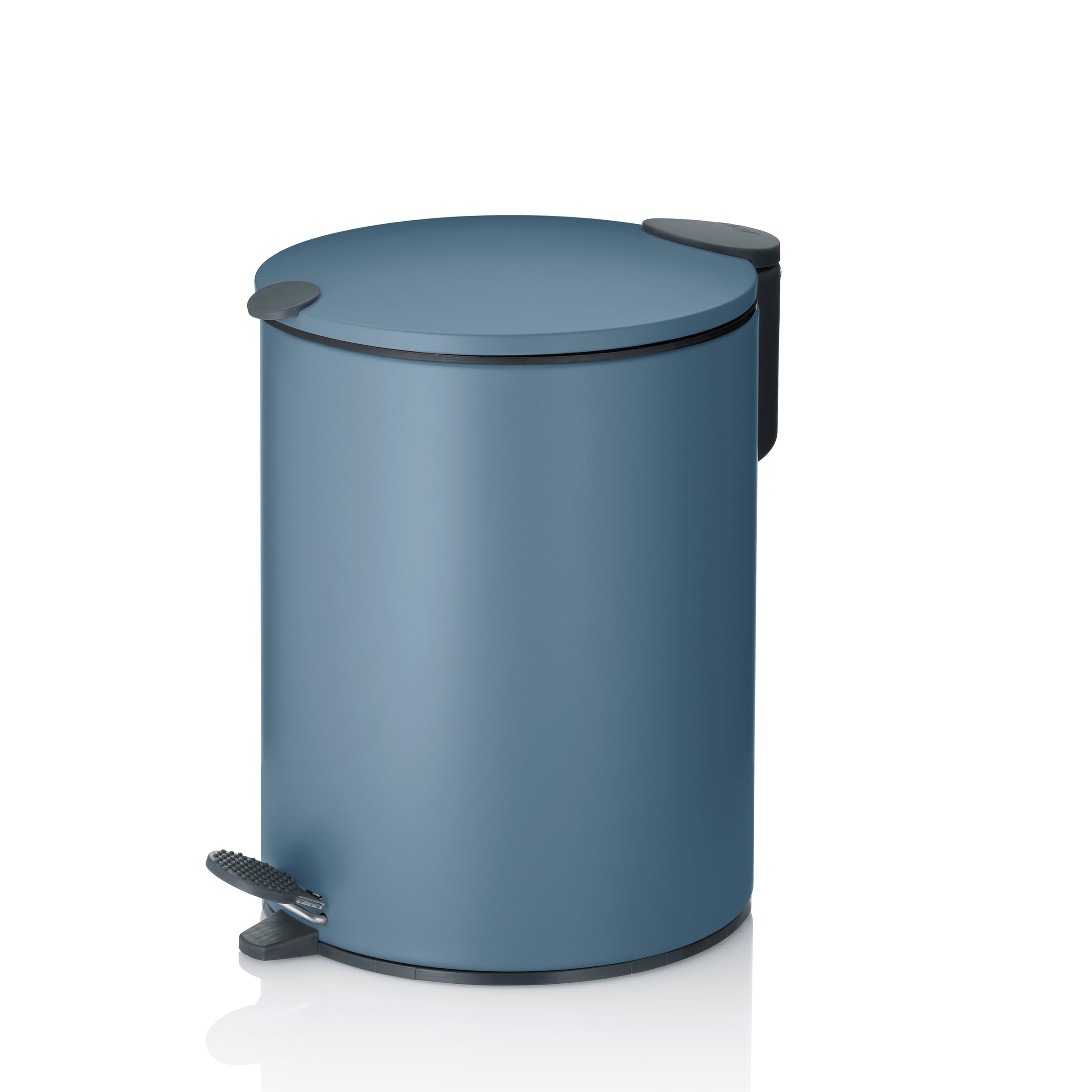 kela Cosmetics Bin 3 L Blue Matt Silent-Close Lid Pedal Bin Bathroom Bin with Inner Bucket and Carry Handle