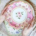 Kate Aspen 9 in. Premium Paper (Assorted Set of 16) Tea Party Decorations, One Size, 9 Inch Plates - Image 2