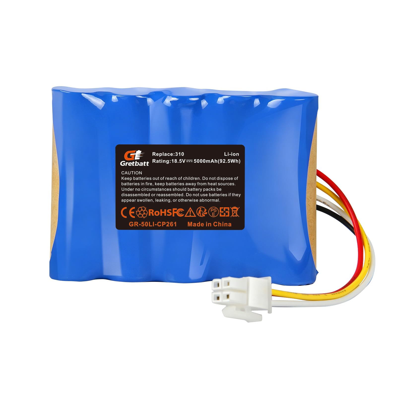 Batería de Repuesto 18,5 V 5000 mAh para cortacésped Robot Husqvarna Automower 310, 315, 5848228-01, 5848228-02, 5848528-01, 5895862-01, Compatible con Las cortadoras Robot Gardena Sileno R100Li