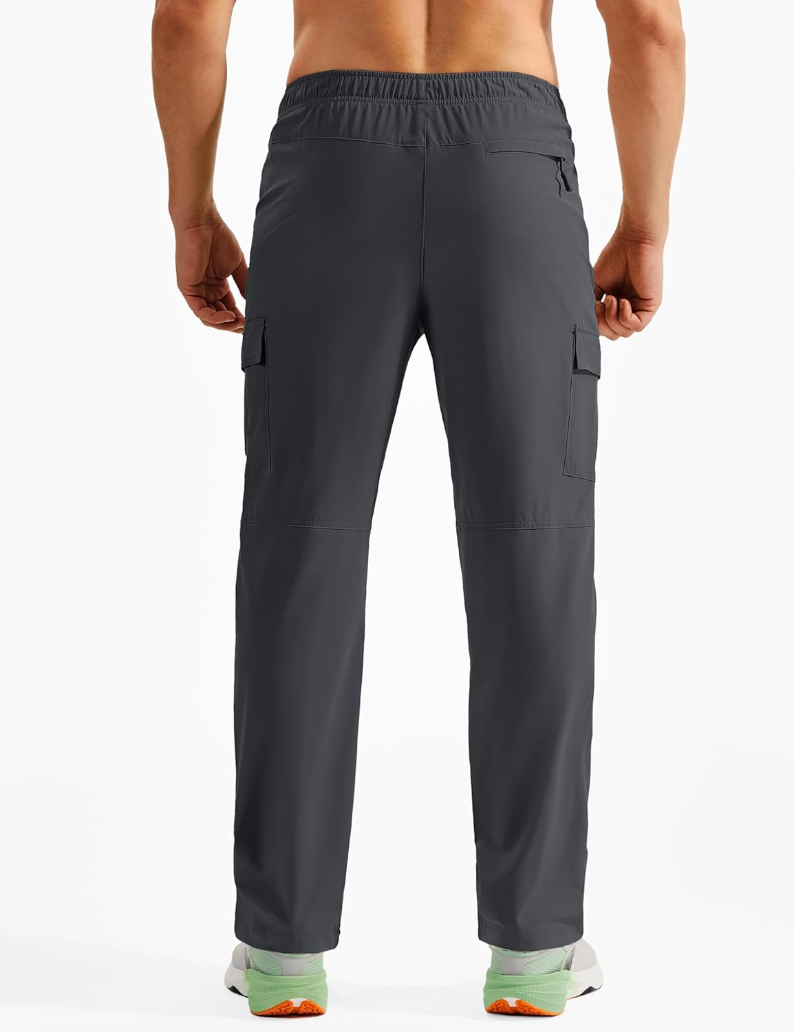 TACVASEN Men's Hiking Cargo Pants with Zipper Pockets Lightweight Quick Dry Water Resistant Travel Athletic Casual Pants - Image 3