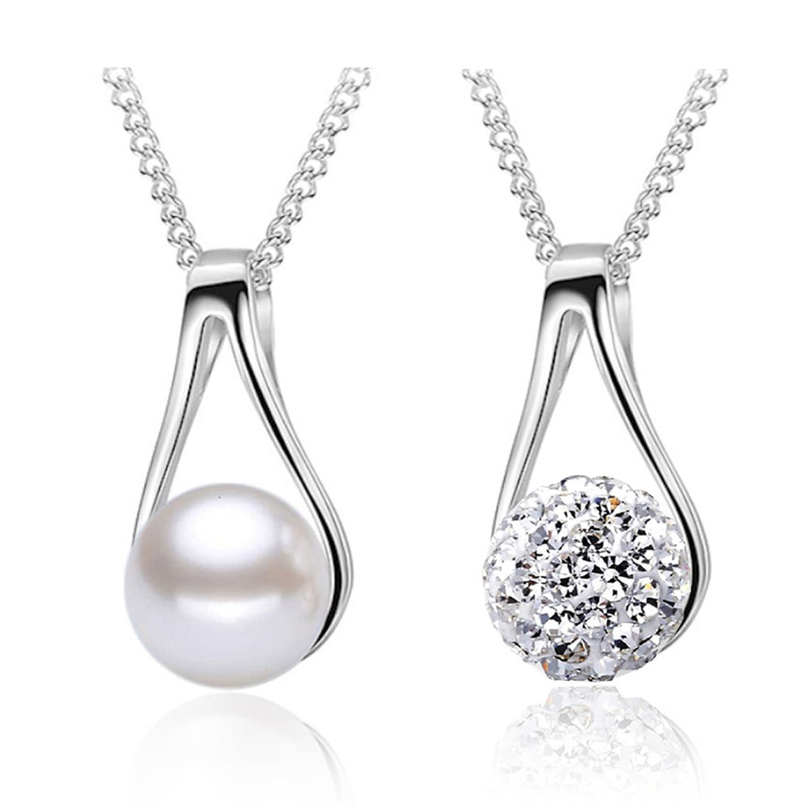 Sponsored Ad – Single Pearl Necklace for Women, White Dainty CZ Pearl Drop Pendant Necklace| Elegant adjustable Chain Necklace| 18k Silver Plated Pearl Necklace for Women