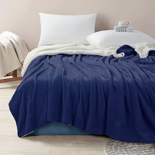 DEITAS Manta de forro polar Sherpa reversible, manta mullida súper suave, manta de felpa mullida para sofá, cama, colcha grande para todas las