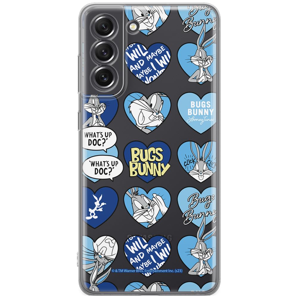 ERT GROUP mobile phone case for Samsung S21 FE original and officially Licensed Looney Tunes pattern Bugs 021 optimally adapted to the shape of the mobile phone, partially transparent