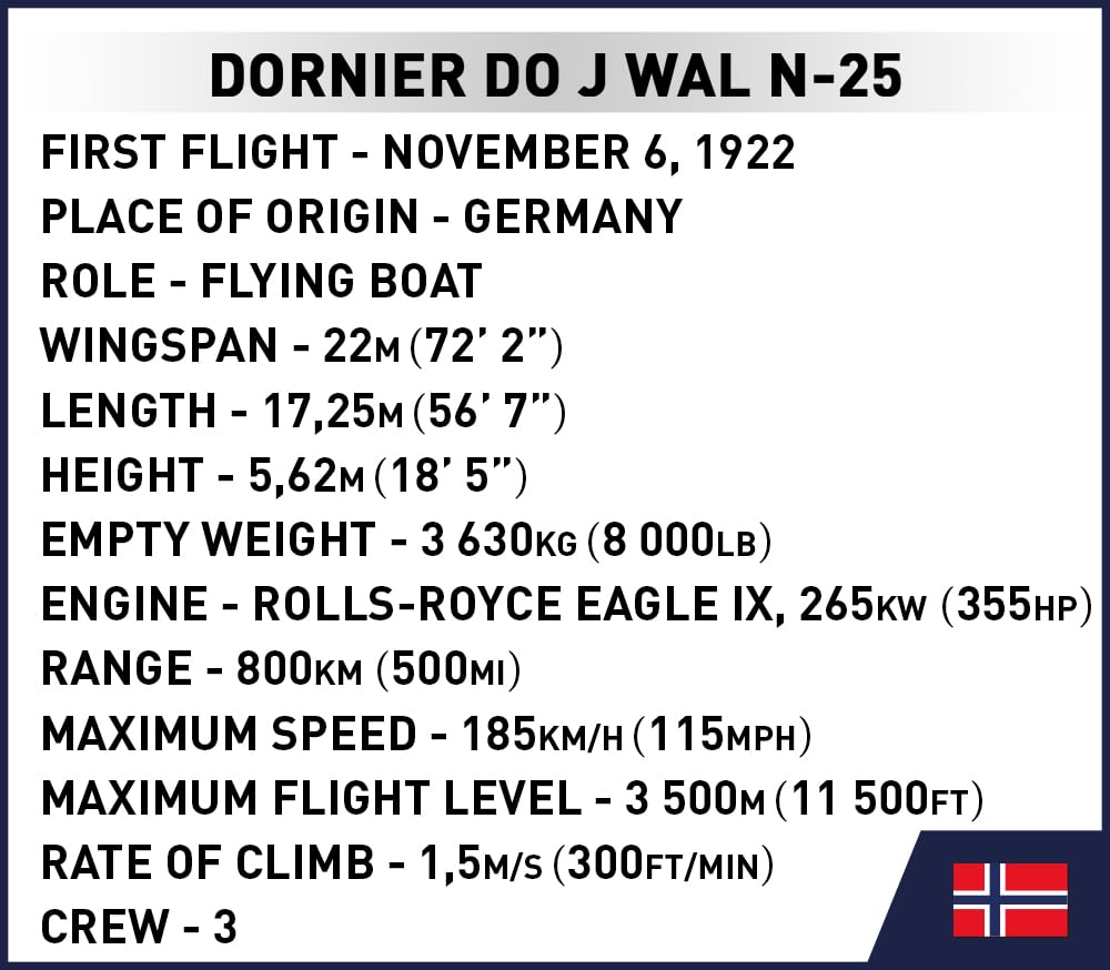 COBI Dornier Do J Wal Amundsen N-25, Rot
