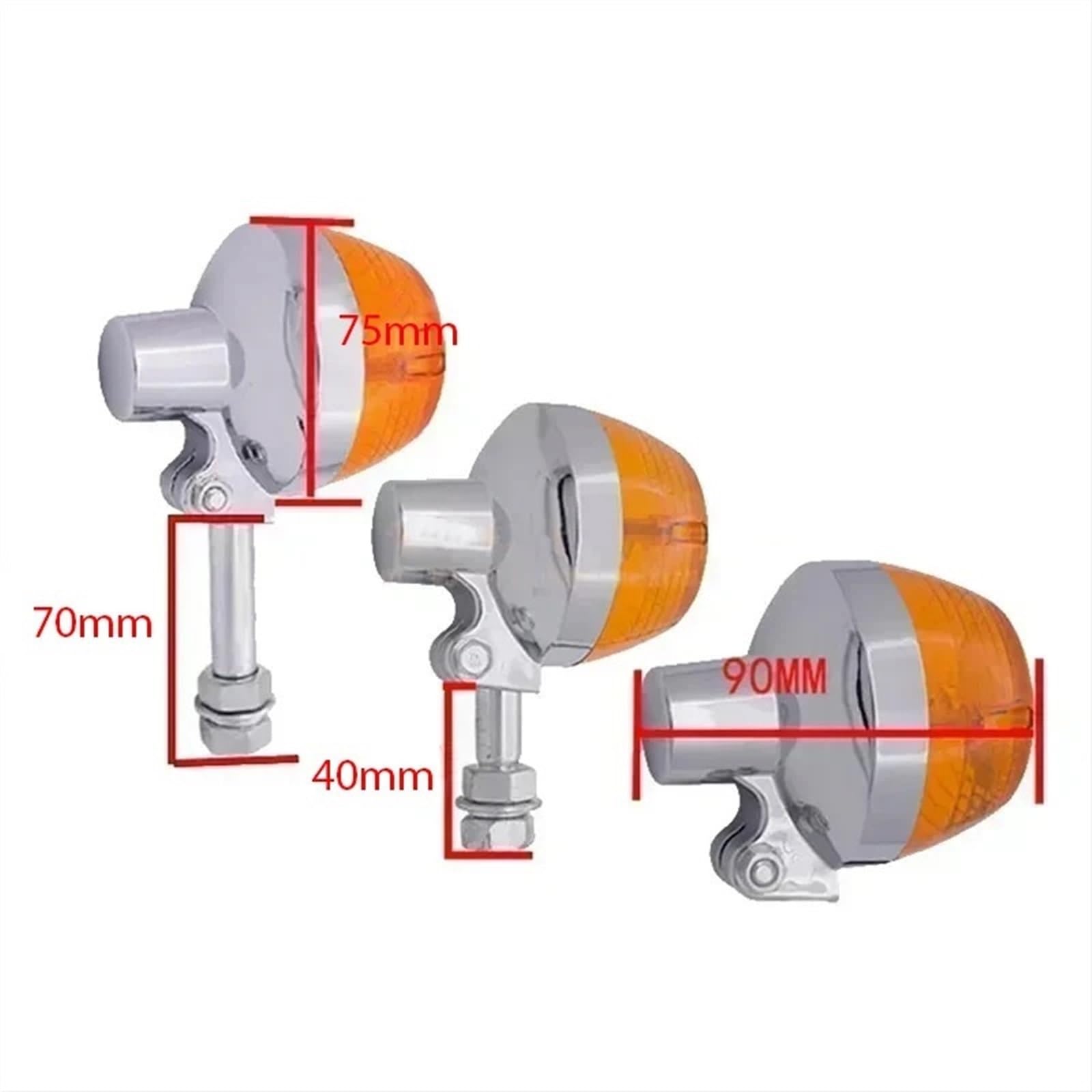 2 uds para giro Universal motocicleta para luces intermitentes para Honda