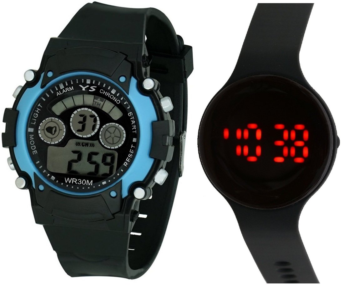LEMONADE - Pack of 2 Multifunction Sports Kids Watch & Unisex Digital Round Shaped LED Bracelet Band Wrist Watch - Combo Offer (B07CS8HN7G) Amazon Price History, Amazon Price Tracker