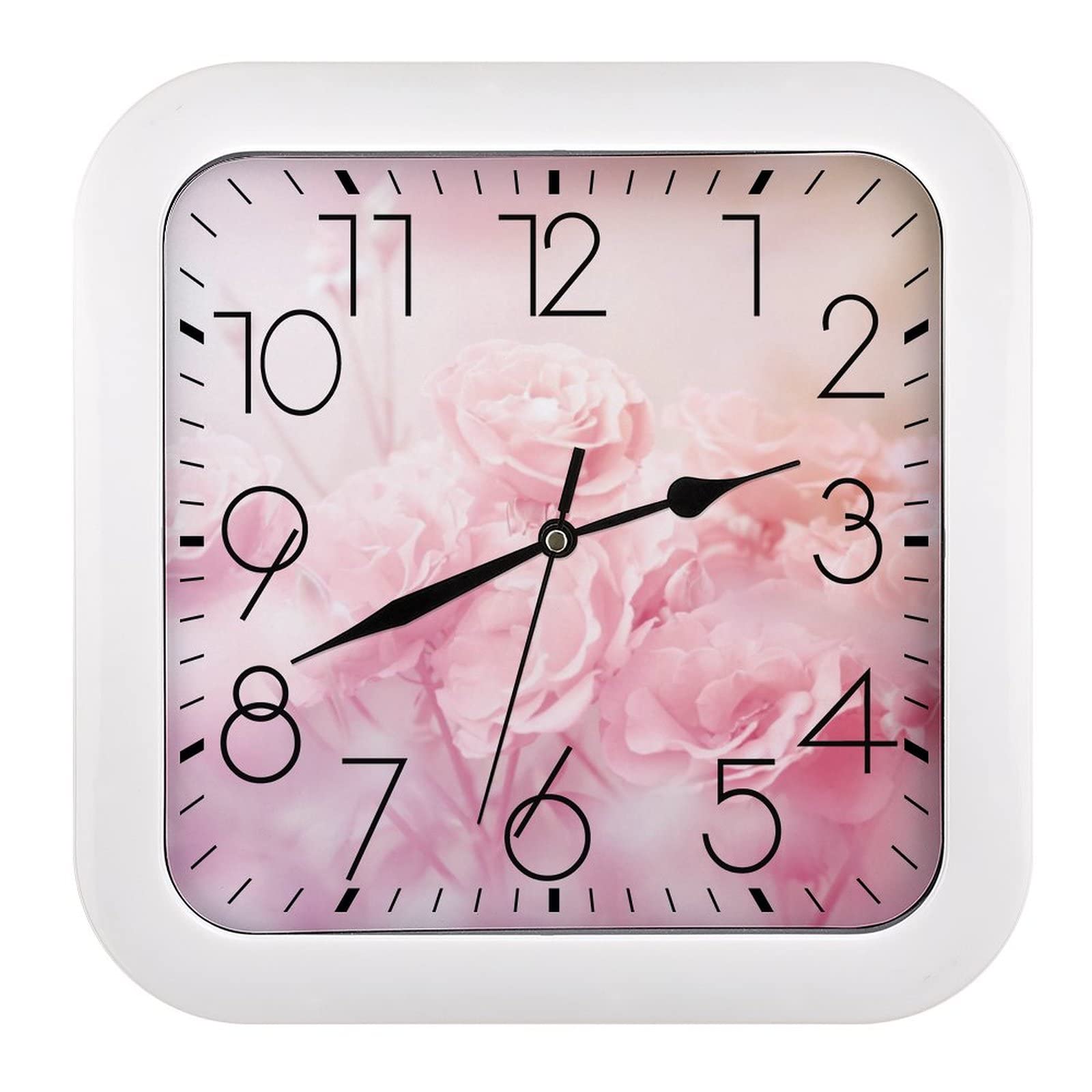 Horloge murale carrée grands chiffres lisibles pour éviter de forcer les yeux