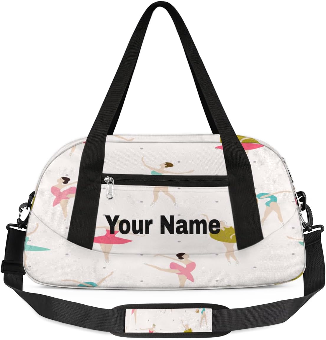 Personalized Kids Sport Duffel Bag Custom Name Weekender Overnight Bags for Boys Girls Teens Watercolor Soccer Gym Bag Carry On Workout Travel Bag