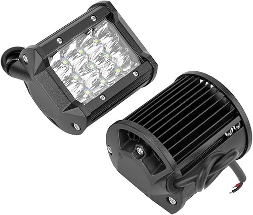 Miniatura 6 de Luz LED de trabajo, 1 par de 10 V-48 V, 4 pulgadas, 4 filas de 36 W, lámpara de conducción universal para camiones, carretillas elevadoras,