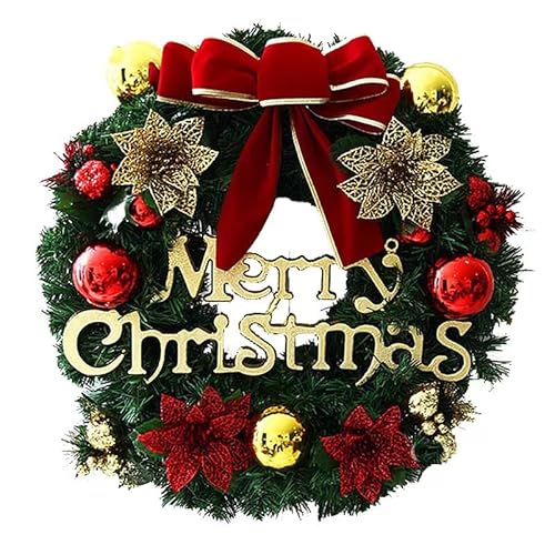 Christmas Wreath for Front Door Christmas Tree Wall Holiday Party Wedding Home Garden Decor Winter Christmas Holiday Decor